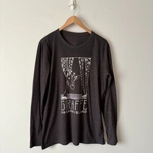 Giraffe Vashon Island Long Sleeve Tee Grey Size Small